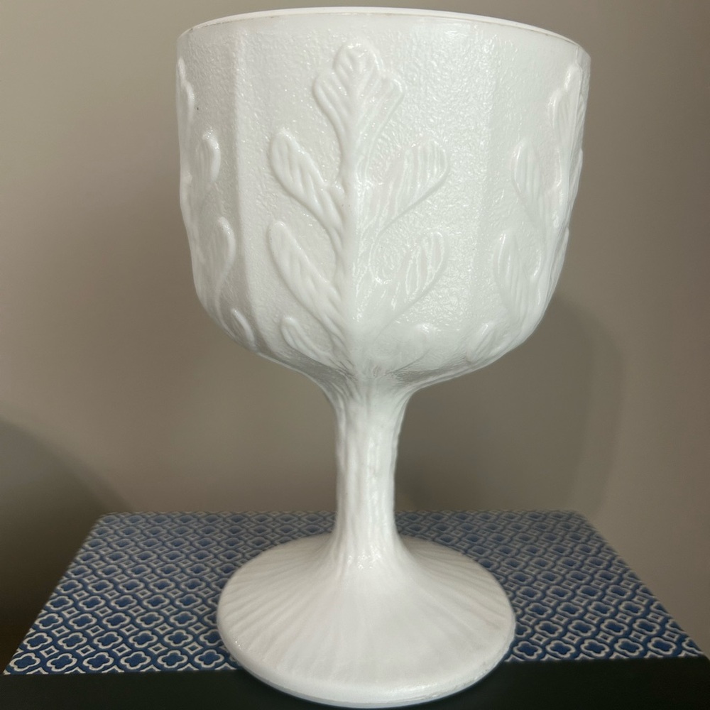 White Pedestal Candy Dish Goblet